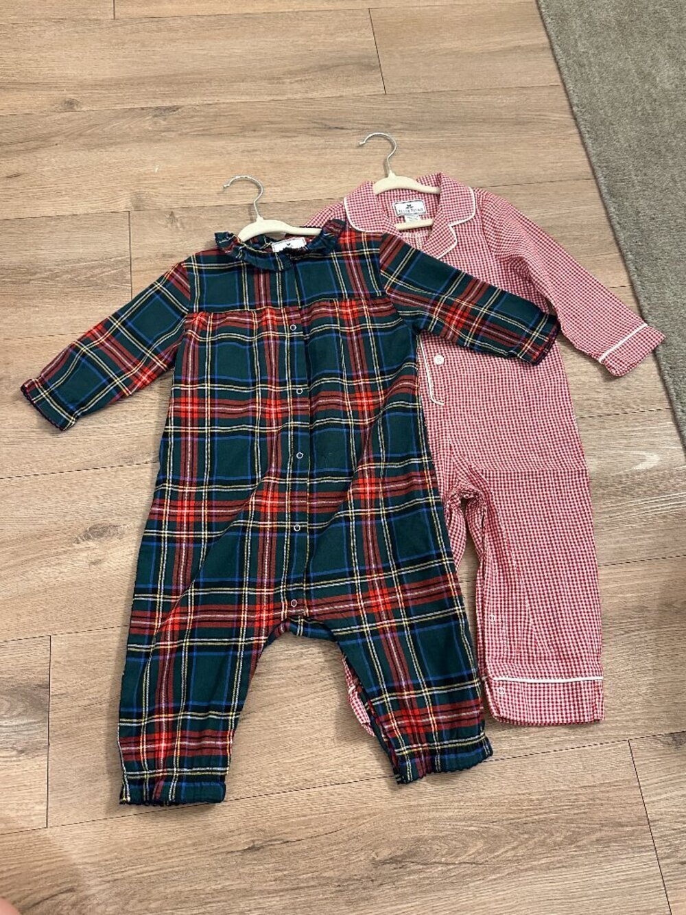 PETITE PLUME Gingham and Plaid Holiday Rompers (Bundle) Size 18/24 Months - Picture 3 of 6